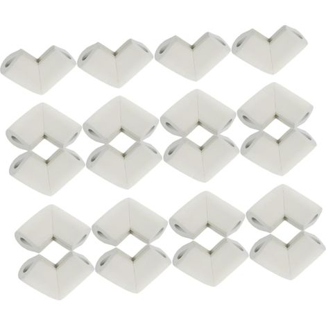 20 protège-coins pour meubles, NBR, blanc, forme U, pour tables (1/5)