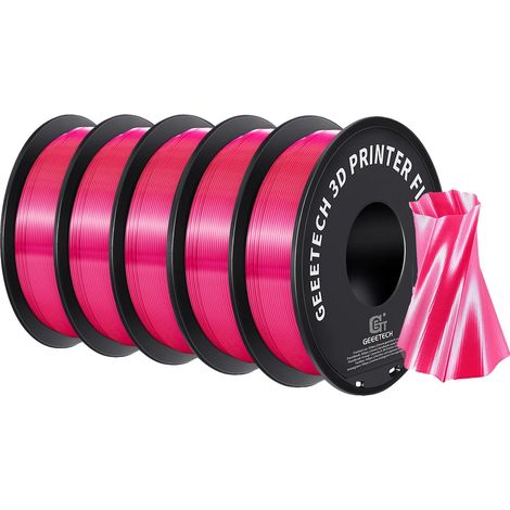 Filamento 3D, finitura lucida, materiale ecologico, seta magenta (1/2)