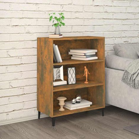 vidaXL Buffet Chêne fumé 69,5x32,5x90 cm Bois d'ingénierie (1/5)