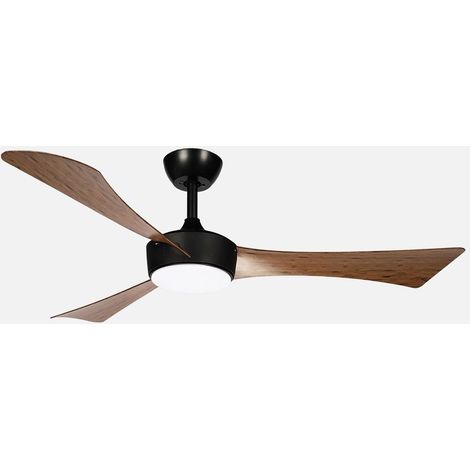 Ventilador Dc Tormos 18w Negro/roble 3aspas 6vel.132d 2250 Lm 300045006500Kk Remoto+memoria+temporizador