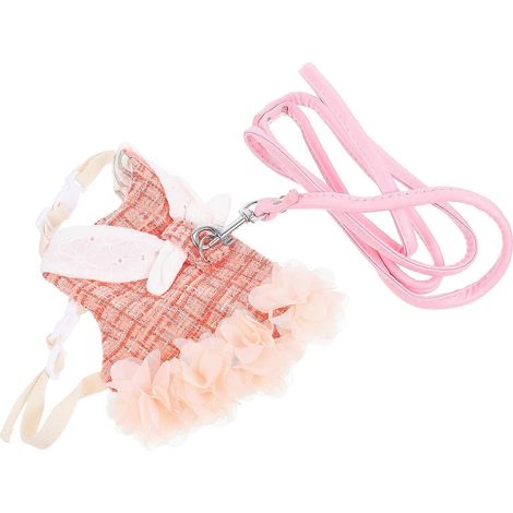Arnés y correa para conejos, chaleco arnés para conejos (4 conjuntos), vestido para conejos mascota. (1/5)