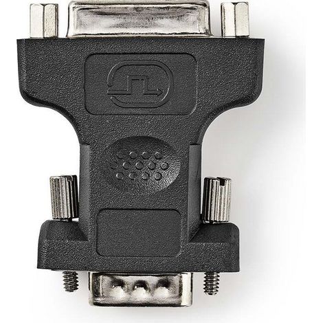 Adaptador vga vga macho dvi i hembra de 245 pines niquelado recto absmetal negro ampolla