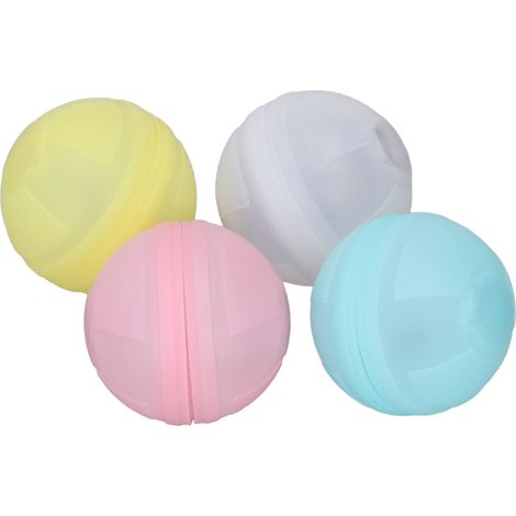 Lot de 4 balles lumineuses auto-obturantes souples à remplir d'eau pour enfants et adultes, jeux d'éclaboussures. (1/5)