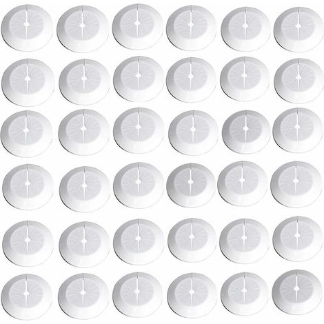 36 Pcs Cache-tuyau,Radiateur de Tuyau,Radiateurs de Tuyau en Plastique pour Tuyaux de Chauffage Tuyaux d'eau Chaude et Froide Tuyaux de Gaz, Rosaces de Tuyau Est Utilisé pour les Tuyaux de 8-30 mm (1/5)