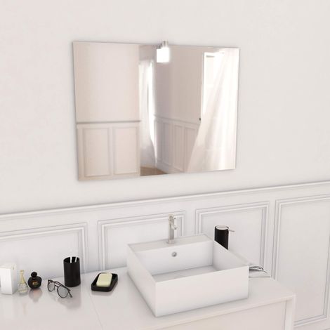 Miroir Salle de Bain LED Auto-éclairant Dot 80x60cm (1/3)