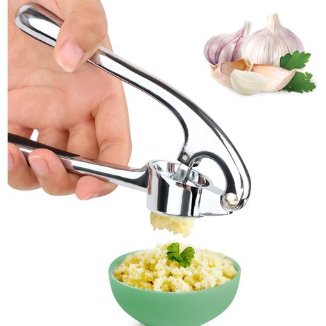 Presse-ail de cuisine professionnel, en acier inoxydable, facile à nettoyer et durable. (1/5)