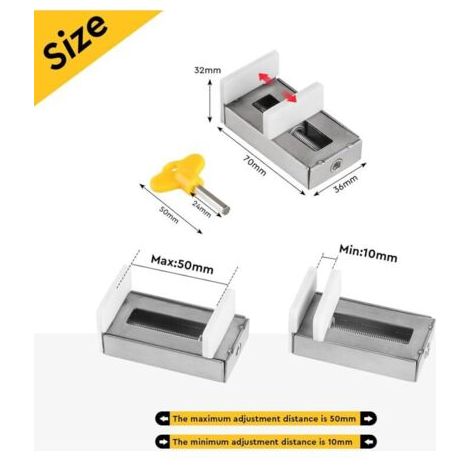 4 Pcs Fenêtre Coulissante Fermeture Serrure de Fenêtre Réglable Serrures de Fenêtre Coulissante Serrure de Sécurité pour Enfants avec Clé Arrêt de Fenêtre Coulissante Argent (1/4)