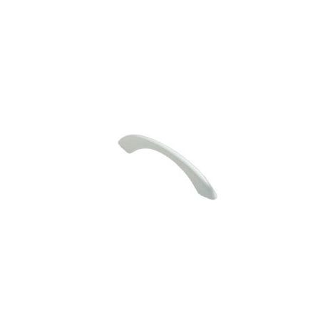 – Poignée de meuble plastique blanc entraxe 64 mm – Largeur 86 mm – Hauteur 22 mm – Modèle moderne pour tiroirs et placards