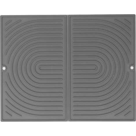 Tapis égouttoir à vaisselle en silicone facile à nettoyer, anti-brûlure et résistant à la chaleur, type 1, pour la cuisine. (1/5)