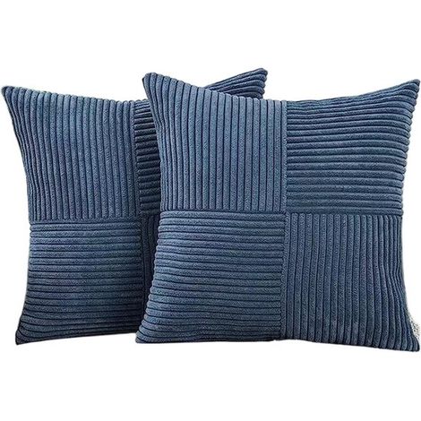 Set di 2 fodere per cuscini，40 x 40 cm，Cuscini per divano in velluto a coste，Fodere decorative per cuscini，Fodere quadrate decorative per cuscini (1/5)