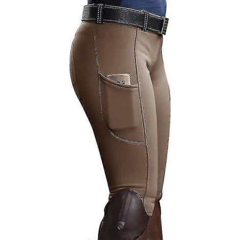 Pantalon d'équitation pour femme, legging de sport élastique à compression et taille haute (1/3)