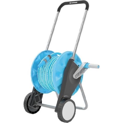 CARRETE DE MANGUERA CELLFAST CON SOPORTE SOBRE RUEDAS Y MANGUERA COMPACTA DE 3/4" Y 20 m (1/3)