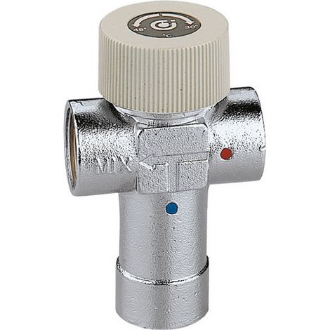 Caleffi Thermomischer einstellbar verchromt mit Innengewinde 1/2" 30-48°C 520430