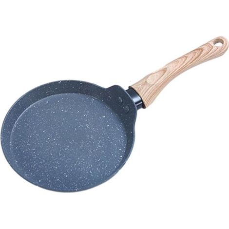 Poêle en Pierre de Maifan aluminium, idéale pour les repas en famille — poêle à frire et à crêpes, taille M, grise (1/5)