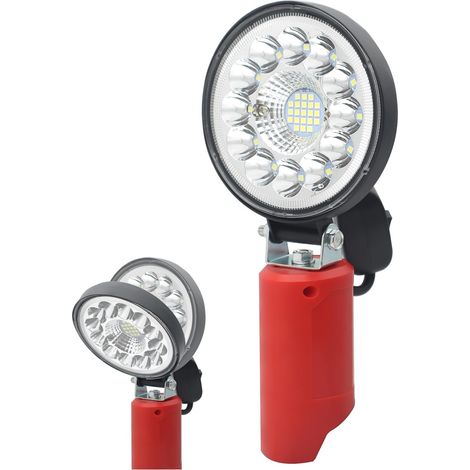 Yinniy Lampe D'Éclairage Portable Compatible avec Batterie Milwaukee M12,36W 3800 Lm Lampe de Travail Alimentée Par Batterie Sans Fil,Projecteur Led Lampe de Poche avec Port de Charge Usb Spotlight (1/5)