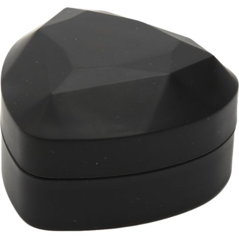 Boîte cadeau en forme de cœur avec LED et intérieur en velours - Élégante vitrine à bijoux pour mariage, fiançailles, demande en mariage, anniversaire et autres occasions spéciales (Noir) (1/5)