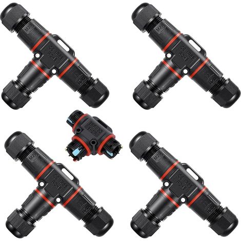 Waterproof Connector Wire Cable Connectors for Cable Diameter 3-12 mm Electrical Connector T-Shape
