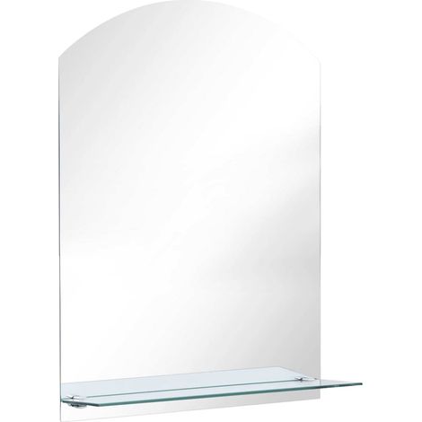 Maison Exclusive - Specchio da Parete con Mensola 50x70 cm in Vetro Temperato (1/5)