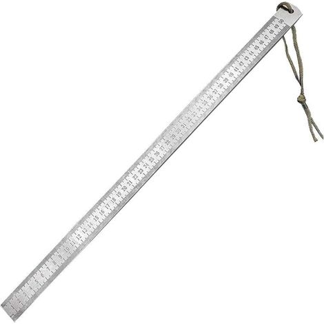 Règle en acier inoxydable de 53 cm et 4 mm d'épaisseur, outil de mesure de haute précision pour le dessin étudiant, le dessin technique, les manuels et le bureau. (1/5)
