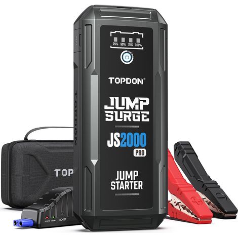 Booster de Batterie Voiture 2500Amp 16000mAh, Jump Starter JS2000Pro (1/5)
