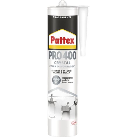 PATTEX PRO 400 colla di montaggio Trasparente Cristallina Box di 12 cartucce da 280 gr 2959873 HENKEL (1/4)