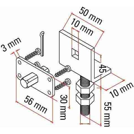 Tm2 45 Supporto A Omega Altezza Regolabile Perno Quadro 32nm Faac A45060630