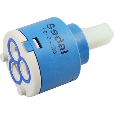 Cartucho de grifo cerámico de 40 mm con base plana, cartucho para grifo mezclador, cartuchos de repuesto estándar, compatible con grifos de cocina y baño, fácil de instalar (40 mm). (1/5)