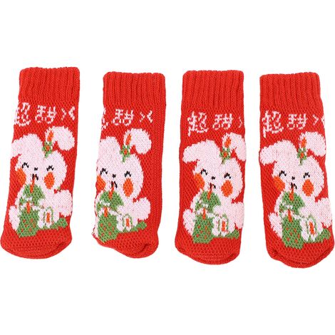 20 chaussettes chaise lapin rouge blanc sol bois (1/5)