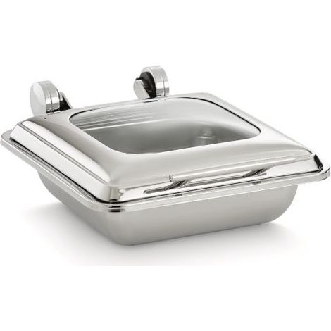Chafing Dish Carré avec Couvercle en Verre - Pujadas