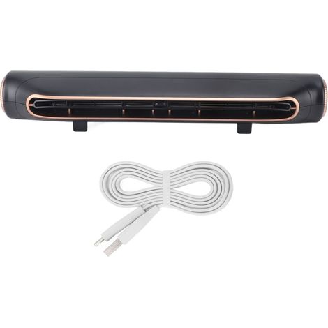 Clip-on-Computerlüfter, 3 Geschwindigkeiten, einstellbarer Windwinkel, USB-Monitor-Kühllüfter für den Bürogebrauch, Schwarz FLITI (1/4)
