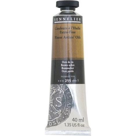Couleurs à l'huile - Sennelier - Marron Ocre - 40ml - Pigments naturels - Finition satinée