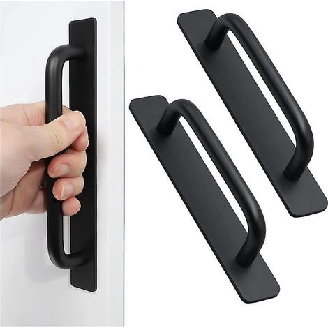 poignes De Tiroir De Meubles Auto-adhsives Instantanes - 2 Poignes De Porte Pour Armoires De Cuisine, Tiroirs, Fentres Coulissantes (150 Mm, Noir) (1/5)