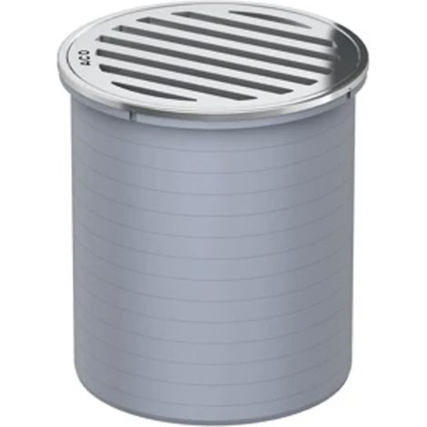 ACO Easy-Flow Rehausse ABS D136 K3/ cadre et grille à fente V2A libres, 5141.25.00
