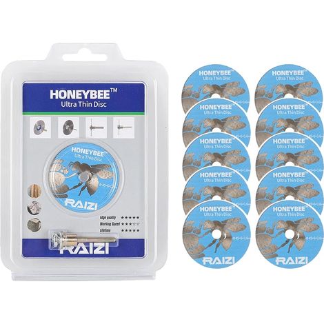 Disco de corte de diamante, 45 mm de diámetro, precisión para porcelana y cerámica, 10 piezas, corte multifuncional, 6 mm, 45 mm (1/2)