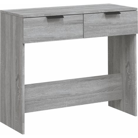 Mesa consola madera contrachapada gris Sonoma 90x36x75 cm vidaXL