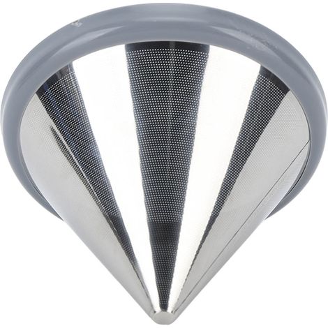 Kaffeefilter aus Edelstahl 304 für langsames Brühen, wiederverwendbarer, papierloser Filterhalter für Zuhause, Reisen und Büro, 1 bis 2 Tassen (1/5)