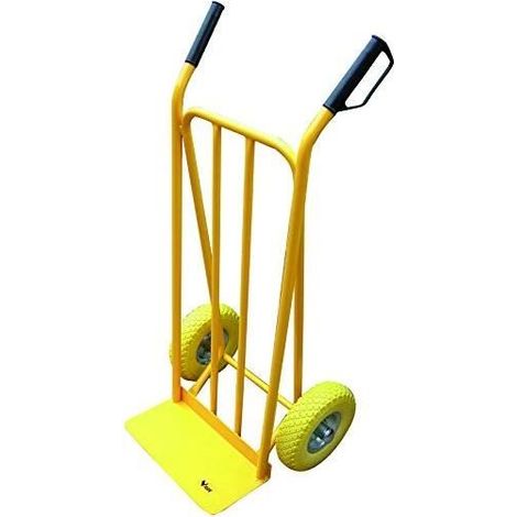 Vigor 5970330 Mod.26 Carrello Portacasse Ruote Piene Schiuma PU 260 mm Portata 200 Kg colore Giallo