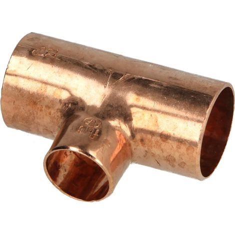 Raccord à braser cuivre té réduit 22 x 16 x 22 mm