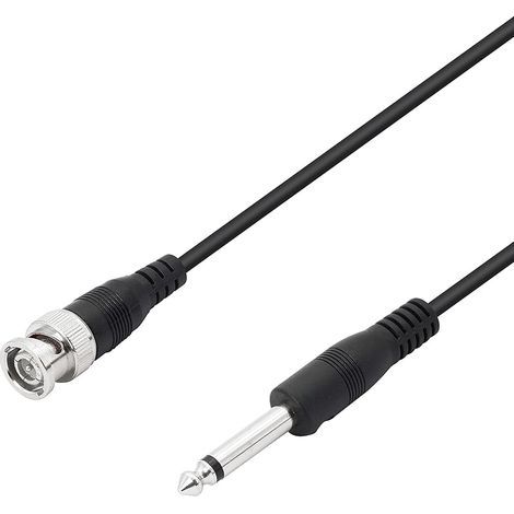 Câble adaptateur BNC vers 6.35mm TS 2M/6.6FT 1/4 "Prise Mono vers BNC BNC Plug Câble de connecteur bidirectionnel pour CCTV DVR Caméra Antenne Radio et plus (1/5)