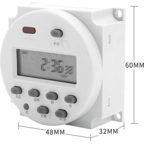 1pcs cn101a LCD commutateur de temps 12V 110V 220V relais de temps réverbère panneau d'affichage Power Timer (220V) (1/4)