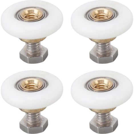 Roulettes de porte coulissante de salle de bain, poulies métalliques de 25 mm pour porte de douche, pour un mouvement silencieux et fluide. (1/5)