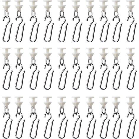 Crochets rail rideau - Beige - Set de 60 (1/5)