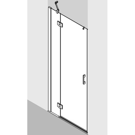 Kermi LIGA Schwingtür SFR 750 x 2000mm silber hochglanz ESG klar