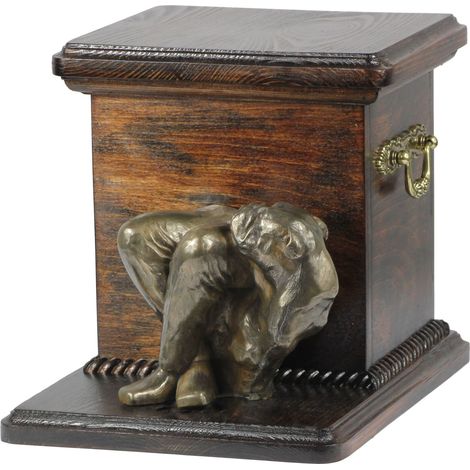 Bulldog - un'urna per le ceneri di un cane con una statuetta, un'elegante urna per un cane, un'urna unica con busto di cane di Art-Dog (1/5)