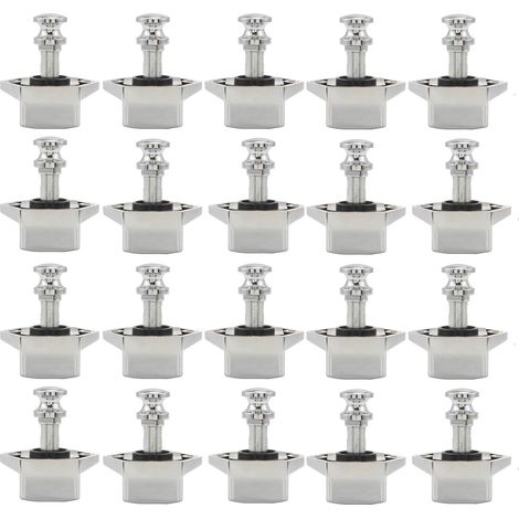20 Set Push Button Keyless Lock Latch Cabinet Caravan Lock for RV Drawer Wardrobe Doors Thickness 15-27mm (1/5)
