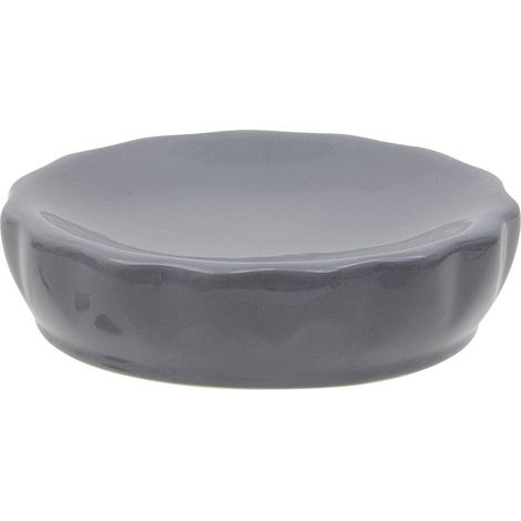 Portasapone colorama in ceramica, diametro 11 cm, grigio - 5five