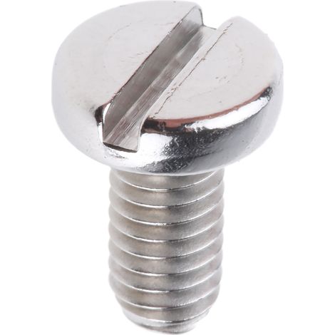 Vis à métaux RS PRO M4 à tête Cylindrique fendue en Acier Inoxydable, 8mm ( Prix pour Sachet de 100 )