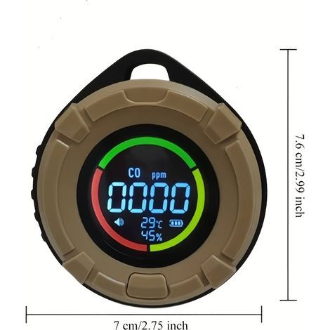 Détecteur de Monoxyde de Carbone Portable 3-en-1 – Alarme CO Haute Sensibilité avec Capteurs Intégrés, Design Compact, Protection Sécurité pour Maison, Voyage et Camping (1/3)