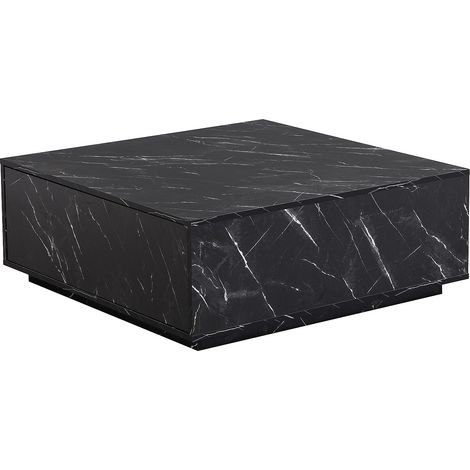 Tavolino con 2 cassetti in MDF Effetto marmo Nero - ANTRIM di PASCAL MORABITO (1/4)