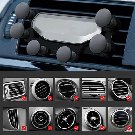 Andowl - Portacellulare Auto Universale Griglia Di Ventilazione 6 Punti Fissaggio Q-zj018 - (1/5)